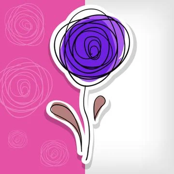 Floral background with abstract roses Stock Illustration