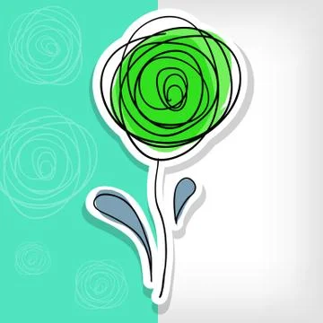 Floral background with abstract roses Stock Illustration