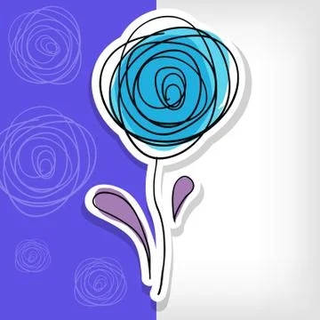 Floral background with abstract roses Stock Illustration
