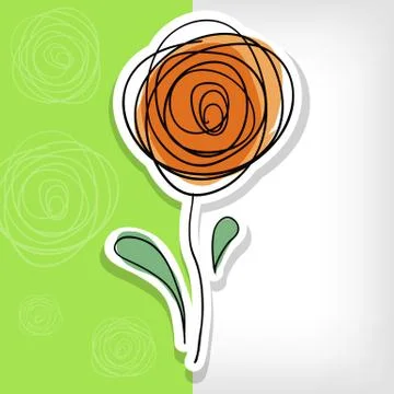Floral background with abstract roses Stock Illustration