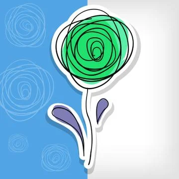 Floral background with abstract roses Stock Illustration