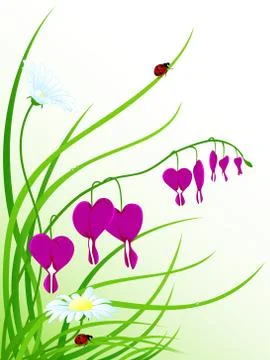 Floral background with chamomiles Stock Illustration