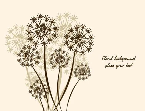 Floral background Dandelion Stock Illustration