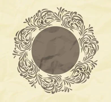 Floral background with frame Stock Illustration