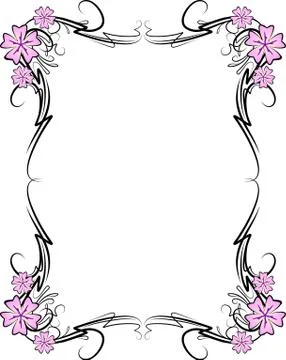 Floral background with frame Stock Illustration