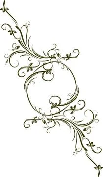 Floral background with frame for text Stock Illustration