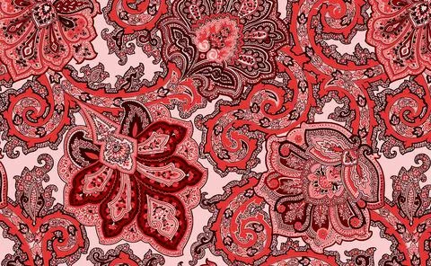 Floral background. Graphic pattern for fabric, wallpaper, packaging. Stock Illustration