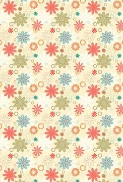 Floral background. Graphic pattern for fabric, wallpaper, packaging. Stock Illustration