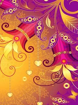 Floral background. Graphic pattern for fabric, wallpaper, packaging. Stock Illustration