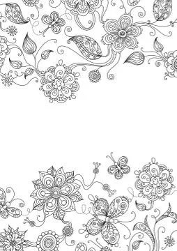 Floral background. Illustrazione stock
