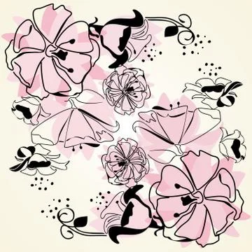 Floral background Stock Illustration