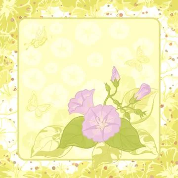 Floral background, ipomoea Stock Illustration
