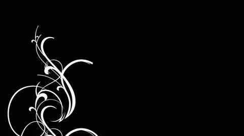 Floral background, Loop, with alpha mask for easy integration into any video Stock Footage 19542725