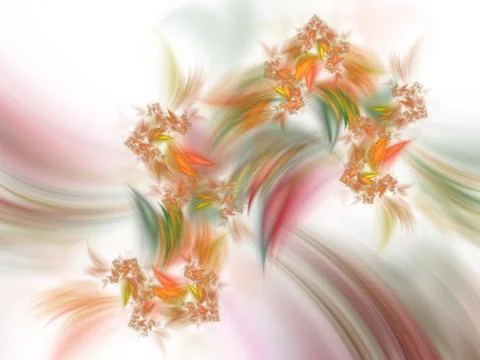 Floral background pattern. Computer generated abstract fractal for cover, com Illustrazione stock