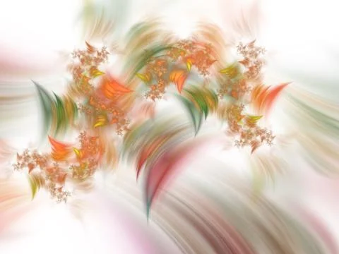 Floral background pattern. Computer generated abstract fractal for cover, com Illustrazione stock