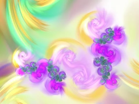 Floral background pattern. Computer generated abstract fractal for cover, com Stockillustratie