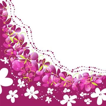 Floral background, pattern with flowers Stock Illustration