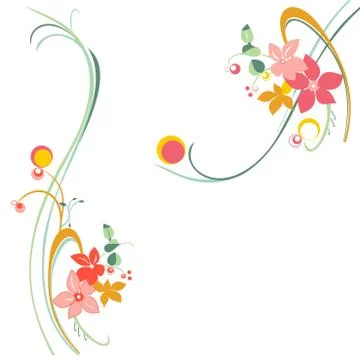 Floral background pattern Stock Illustration
