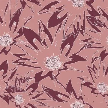 Floral background pattern pink white flowers Stock Illustration