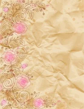 Floral background with rose Stock Illustration