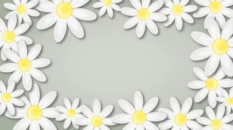Floral background with rotating flowers Stock Footage 65184206