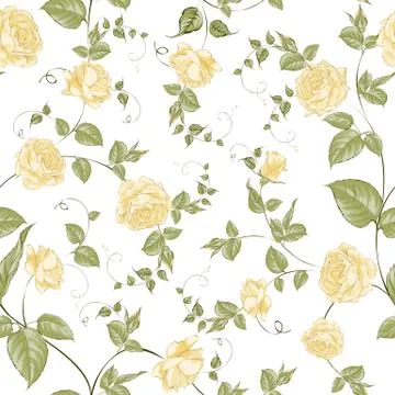 Floral background, seamless pattern. Stock Illustration