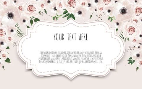 Floral background. Spring background with beautiful flowers Stock Illustration