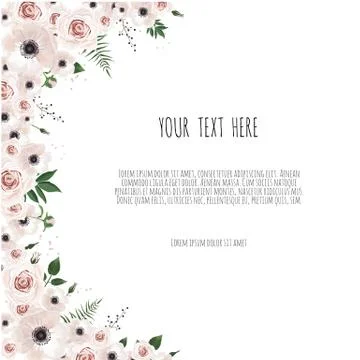 Floral background. Spring background with beautiful flowers Stock Illustration
