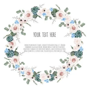 Floral background. Spring background with beautiful flowers Stock Illustration