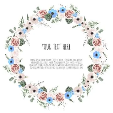 Floral background. Spring background with beautiful flowers Stock Illustration