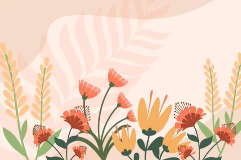 Floral Background Vector Stock Illustration