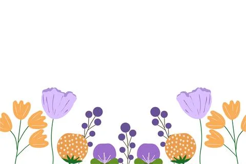 Floral Background Vector Stock Illustration