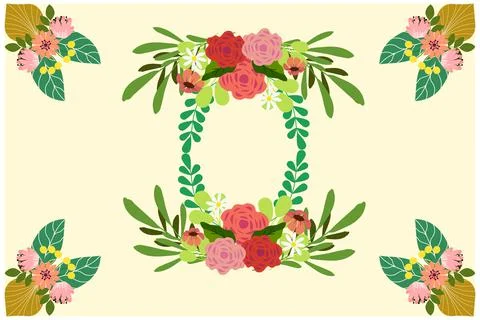 Floral Background Vector Stock Illustration