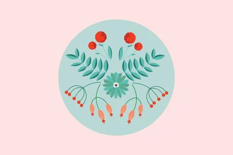 Floral Background Vector Stock Illustration