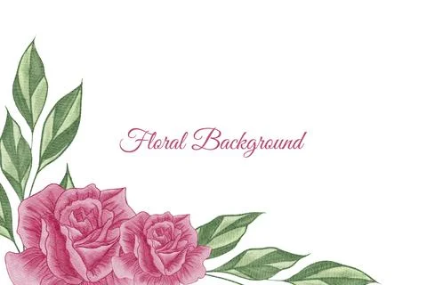 Floral Background Vector Stock Illustration