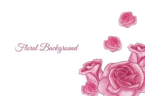 Floral Background Vector Stock Illustration