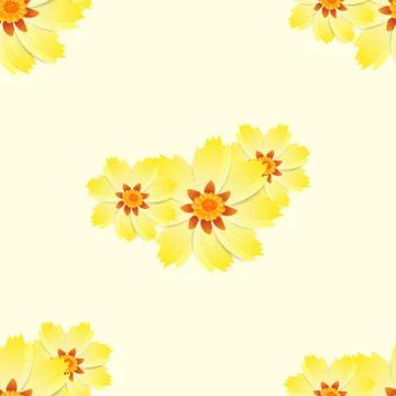 Floral background. Vector seamless pattern. Ornament for textiles. 스톡 일러스트