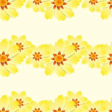 Floral background. Vector seamless pattern. Ornament for textiles. Stock Illustration