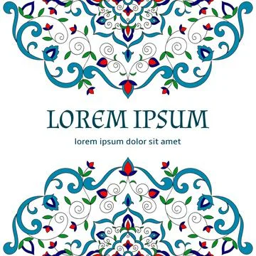 Floral background vector template Stock Illustration