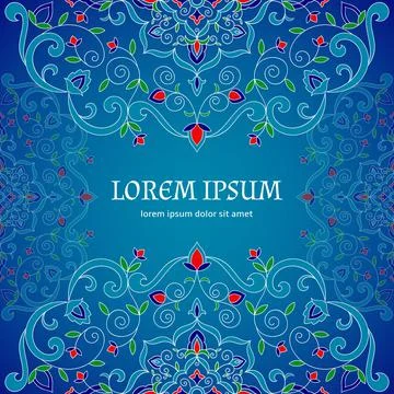 Floral background vector template Stock Illustration