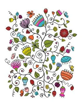 Floral background for your design Stock Illustration