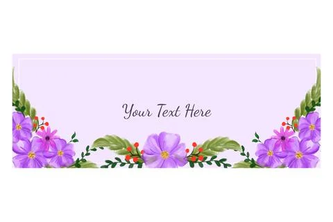 Floral Banner Background Vector Stock Illustration