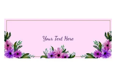 Floral Banner Background Vector Stock Illustration