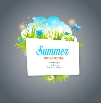 Floral banner on dark backdrop Stock Illustration