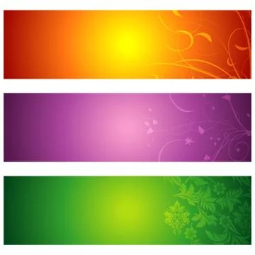 Floral Banners Stock Illustration