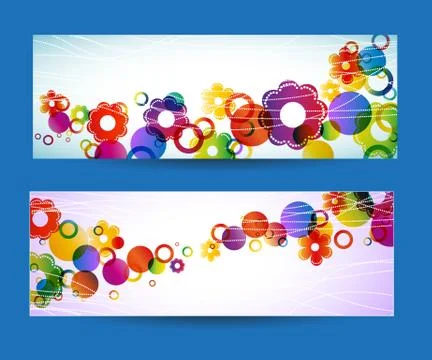 Floral banners Stock Illustration