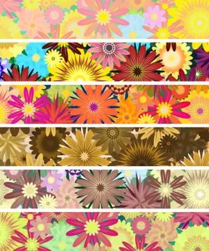 Floral banners Stock Illustration