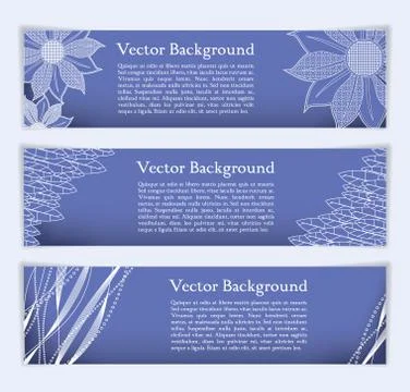 Floral banners vector illustration Stock Illustration