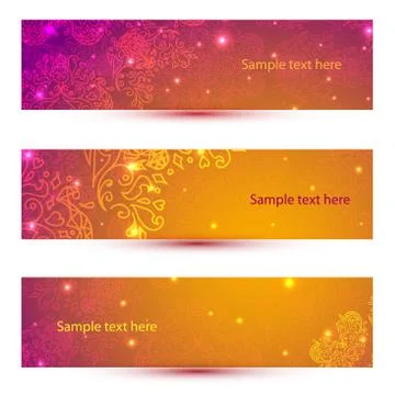 Floral banners for web Stock-Illustration