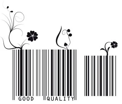Floral barcode Stock-Illustration